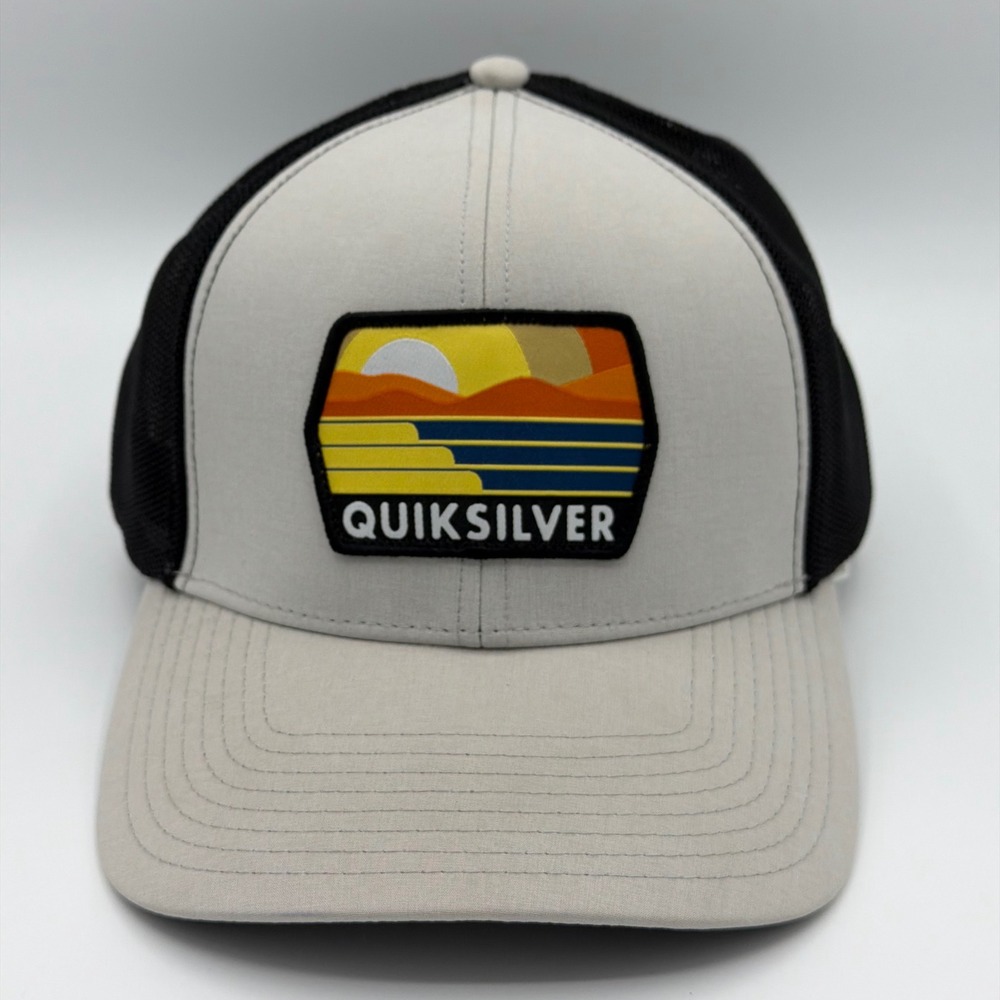 Quiksilver Snapback Mesh Trucker Sunset Patch Hat Cap One Size